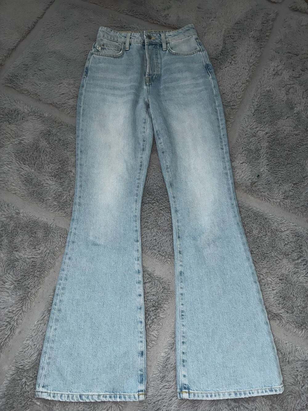 Fiorucci Vintage Angels Graphic Flared Leg Jeans - Picture 2 of 8